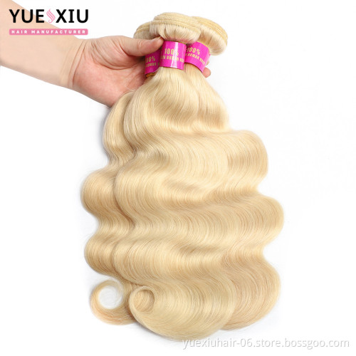 613 Blonde Body Wave Human Hair Brazilian Body Wave Virgin Cuticle Aligned Hair